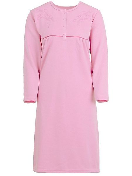 zeitlos Nachthemd Thermo Nachthemd - uni mit Stickerei günstig online kaufen