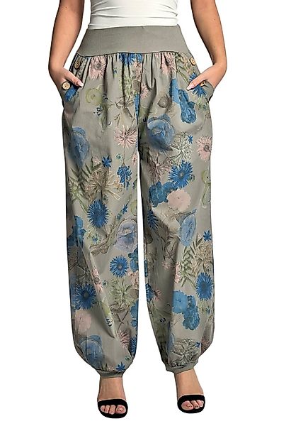 Mississhop Haremshose Baumwollhose Damenhose Aladinhose Blumenprint günstig online kaufen