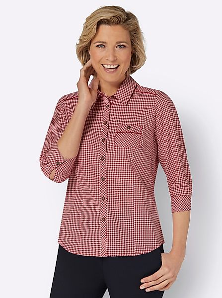 Sieh an! Klassische Bluse Karobluse günstig online kaufen