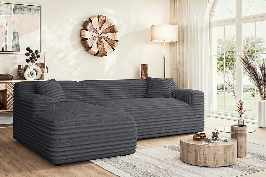 Home affaire Ecksofa "LILLIANA Designsofa, L-Form mit Recamiere rechts/link günstig online kaufen