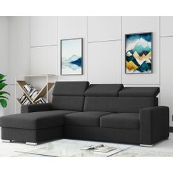 M-Punkt24 Ecksofa Ecksofa Bari Webstoff Grau günstig online kaufen