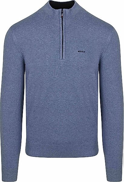 NZA Half Zip Pullover Christopher Melange  Soft Blue - Größe 3XL günstig online kaufen