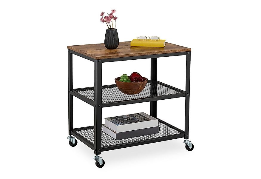 relaxdays Servierwagen Rollwagen im Industrial Design, (1 St) günstig online kaufen