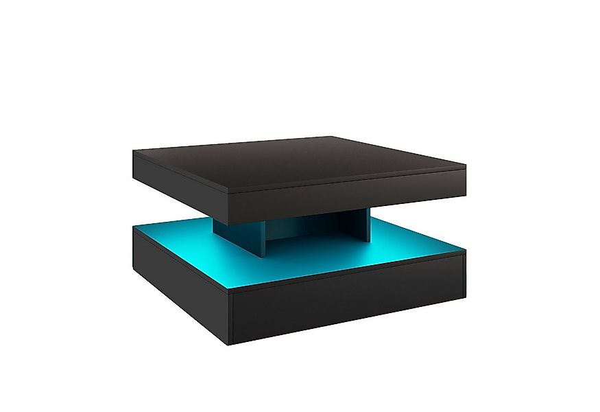 radelldar Couchtisch Wohnzimmertisch Hochglanz mit Beleuchtung&Fernsteuerun günstig online kaufen