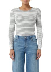 comma casual identity Langarmshirt gestreift, figurbetont, günstig online kaufen