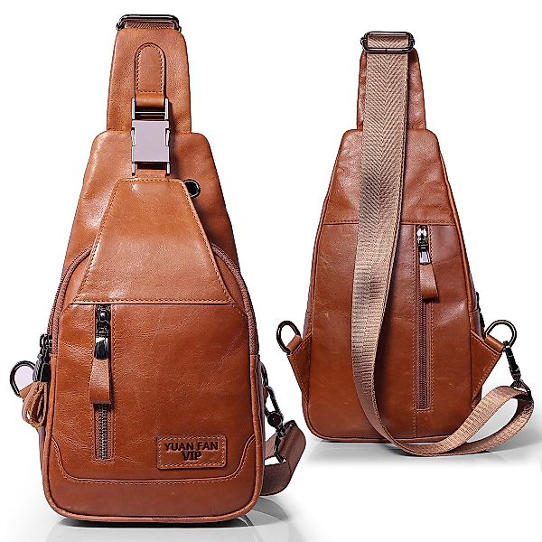 RWEUOQ Freizeitrucksack Schultertasche Herren Brusttasche echtem günstig online kaufen