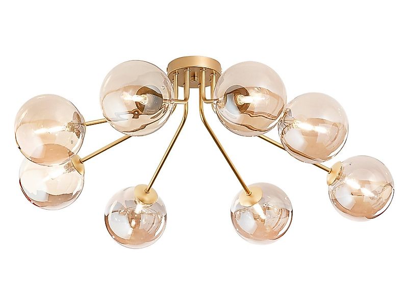Luce Ambiente Design LED Deckenleuchte 8-flammig mit Glas-Kugeln Breite 88c günstig online kaufen