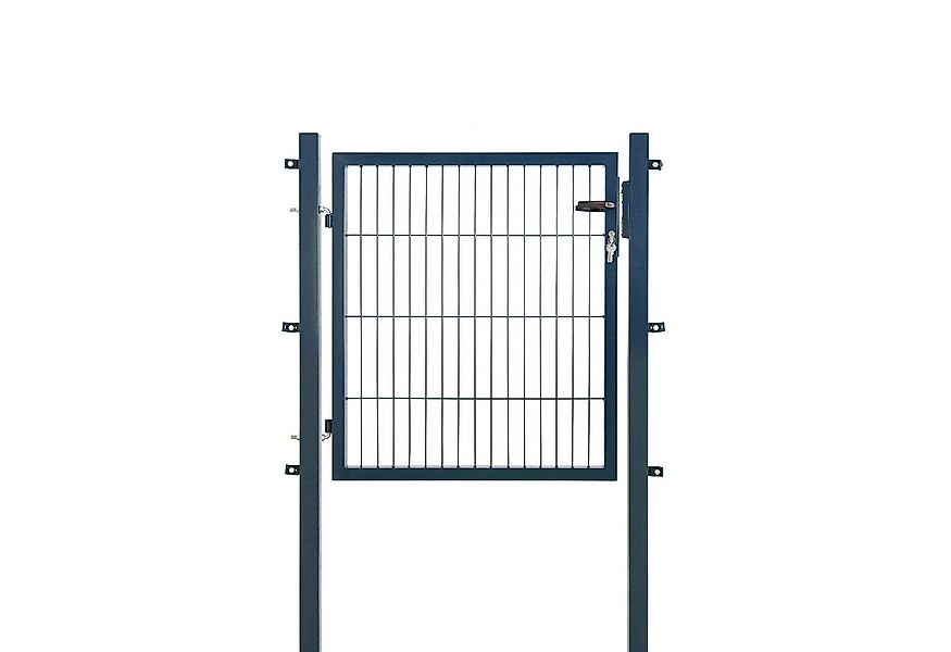 Arvotec Gartentor aus Stahl Breite 100-400cm/Höhe 80-200cm, Anthrazit/Grün, günstig online kaufen