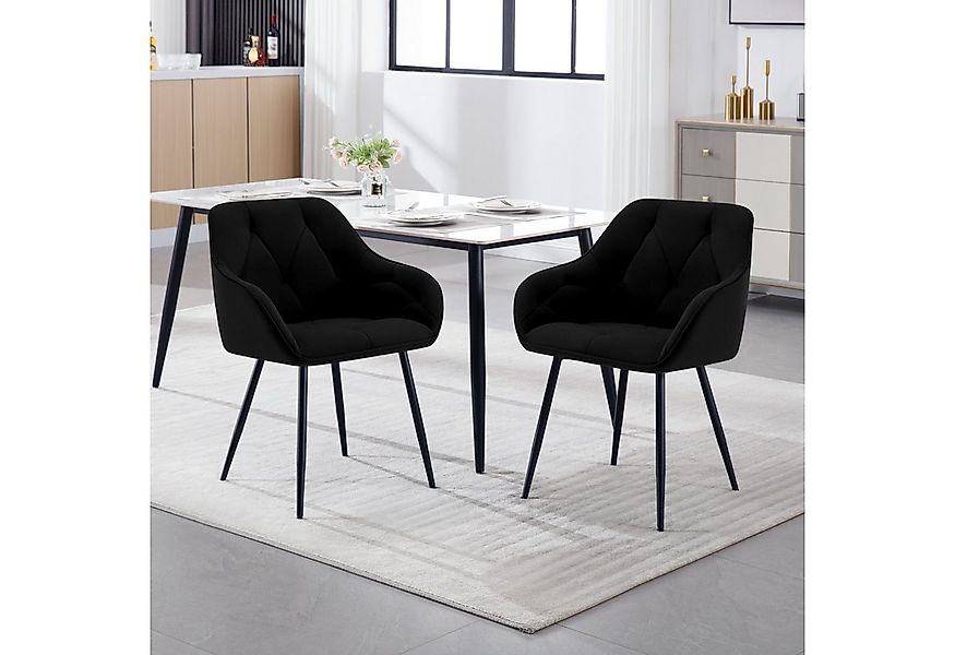 Woltu 4-Fußstuhl (Set, 6 St), Esszimmerstühle ergonomischer aus Samt günstig online kaufen