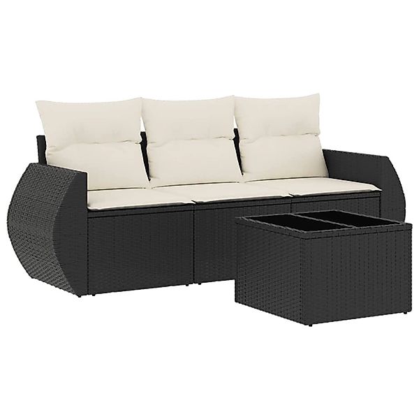 vidaXL Gartenlounge-Set 4-tlg. Garten-Sofagarnitur mit Kissen günstig online kaufen