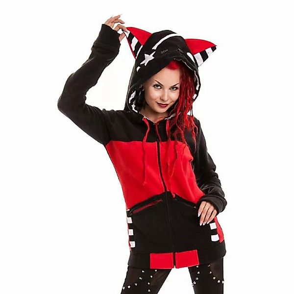 Bye Bye Kitty Kapuzensweatshirt Kapuzenjacke Star Kitty Hood Cute Kawaii Co günstig online kaufen