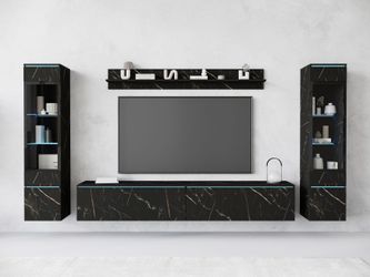 INOSIGN Wohnwand "VERA II" Komplett-Set, 4 Stk. tlg. Mediawand 260 cm, Vitr günstig online kaufen