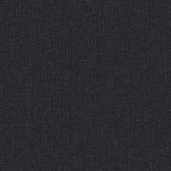 Bricoflor Schwarze Vliestapete in Textiloptik Einfarbige Tapete in Leinenop günstig online kaufen