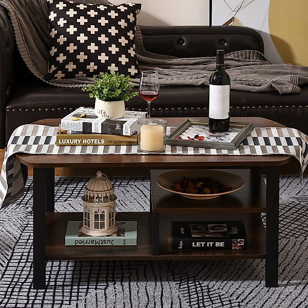HOMCOM Couchtisch Couchtisch im industriellen Stil günstig online kaufen