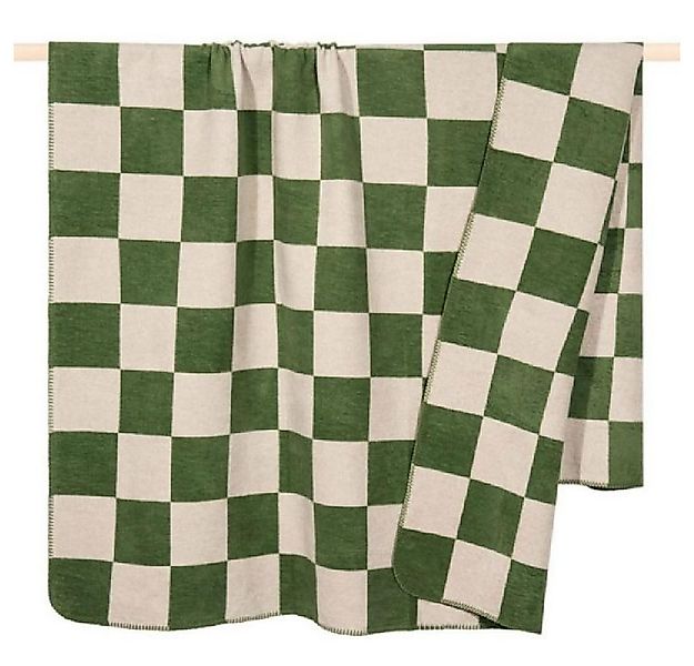 Wohndecke Decke Chess Karomuster Sand Green (150x200cm), PAD günstig online kaufen