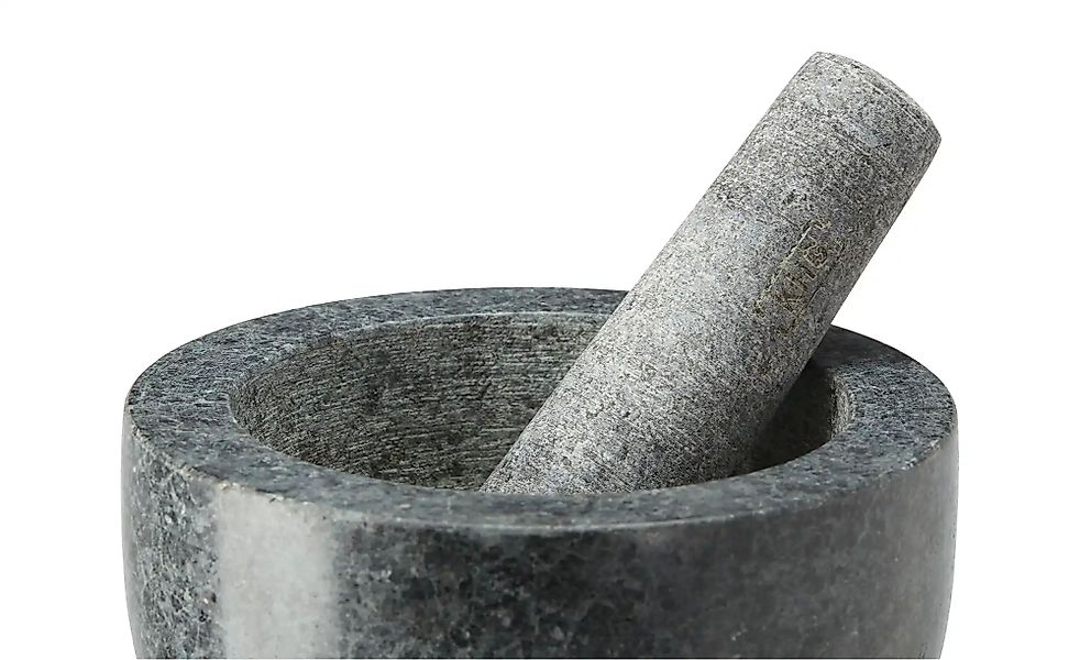 KHG Mörser mit Stößel  Mörser ¦ schwarz ¦ Granit ¦ Maße (cm): H: 8  Ø: 13 K günstig online kaufen
