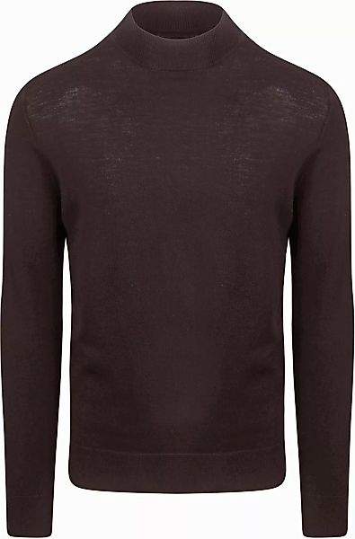 Profuomo Turtleneck Merino Pullover Dunkelbraun - Größe XL günstig online kaufen