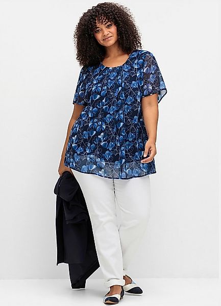 Sheego Klassische Bluse Tunika Kurzarm günstig online kaufen