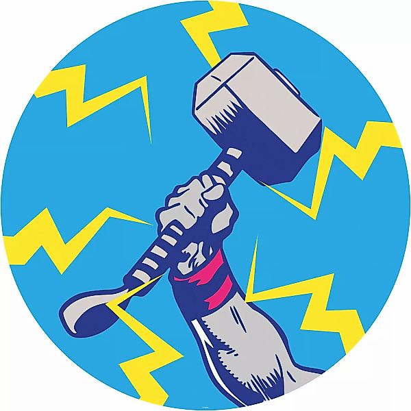Komar Vliesfototapete Dot Avengers Thor's Hammer Pop Art selbstklebend Ø 12 günstig online kaufen
