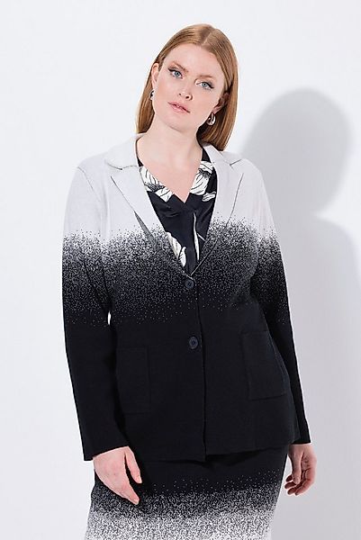 Ulla Popken Blusenblazer Strick-Blazer Farbverlauf Reverskragen Langarm günstig online kaufen