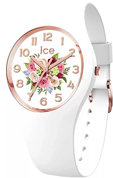 ice-watch Quarzuhr "ICE flower - White bouquet - Medium - 3H, 021742" günstig online kaufen