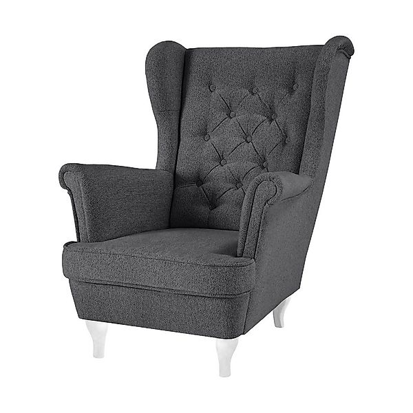 Beautysofa Ohrensessel Sessel FALCO Chesterfield Wohnzimmersessel günstig online kaufen
