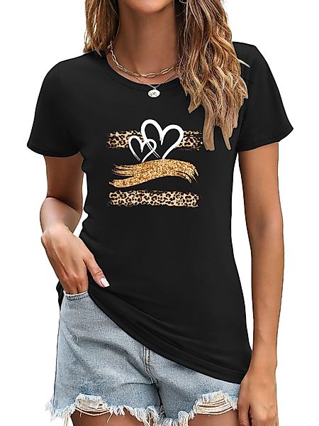 PYL T-Shirt Damen Sommer Casual Basic-Shirts günstig online kaufen