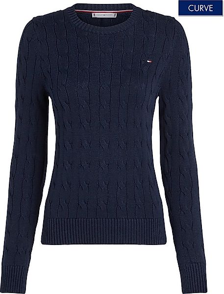 Tommy Hilfiger Curve Rundhalspullover CRV CO CABLE VAR LS C-NK SWT in Große günstig online kaufen
