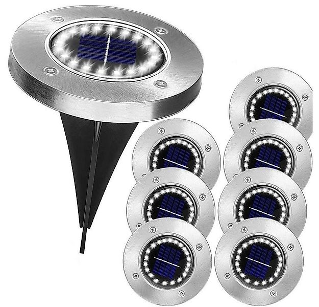 POPOLIC LED Solarleuchte Außen Garten Bodenleuchte Wegeleuchte, Lichtsensor günstig online kaufen