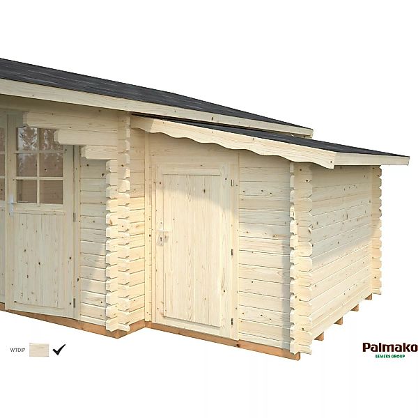 Palmako Anbauschuppen für Holz-Gartenhäuser Klar tauchgrundiert 153 cm x 21 günstig online kaufen