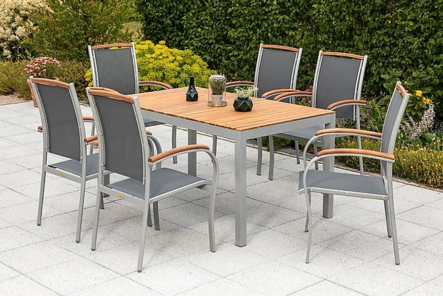 MERXX Garten-Essgruppe »»Siena«« Set, Armlehnen und Rückenabschluss aus geö günstig online kaufen