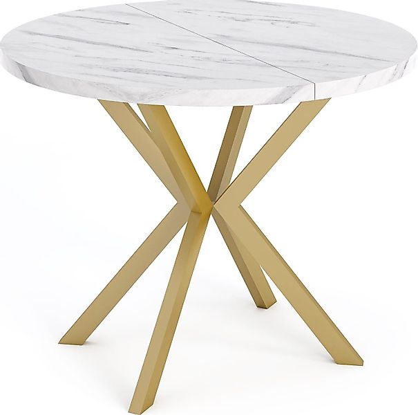 WFL GROUP Esstisch Flora, Gold Tisch günstig online kaufen