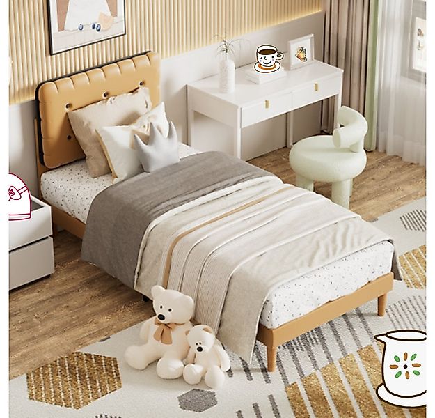 XDeer Kinderbett Kinderbett, Polsterbett, Keksbett mit Lattenrost, mit Kopf günstig online kaufen