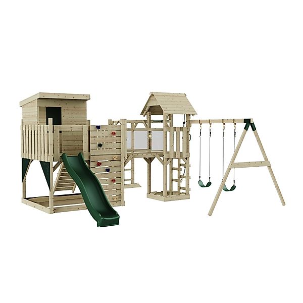 OutdoorToys Spielturm Malou mit Kinderschaukel Dunkelgrün günstig online kaufen