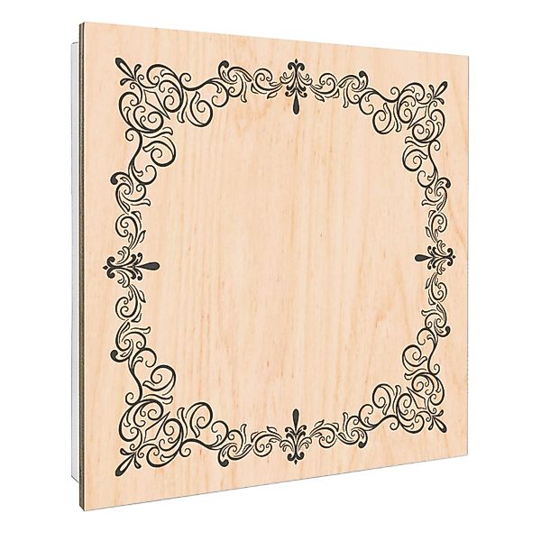 Banjado Großer Schlüsselbox Holz 30x30cm Weiß Scharnier Rechts 50 Haken Sch günstig online kaufen