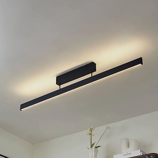 Lucande Smart-LED-Deckenleuchte Mylosh, schwarz, CCT, Tuya günstig online kaufen