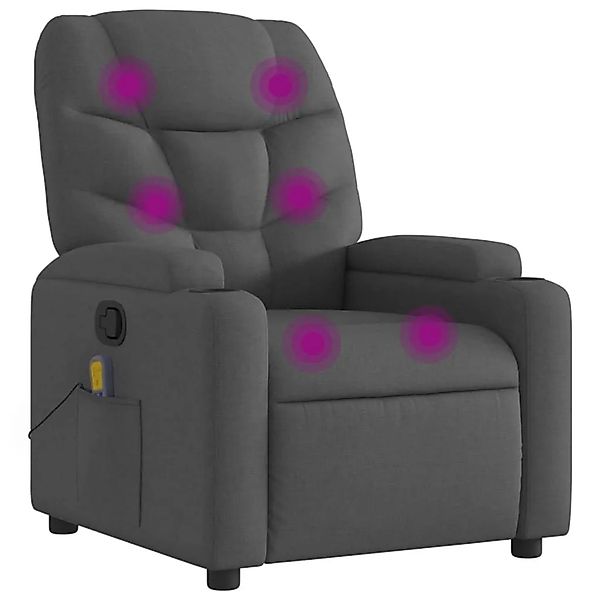 vidaXL Massage-Relaxsessel Stoff Dunkelgrau 3206033 günstig online kaufen