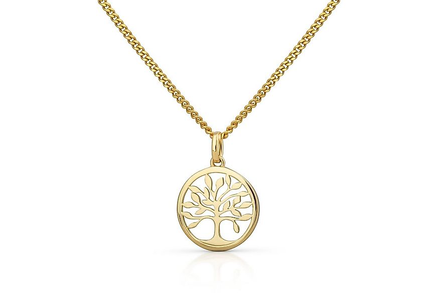 Orolino Kette mit Anhänger Gold 375 mit Lebensbaum-Motiv 42/45cm lang günstig online kaufen