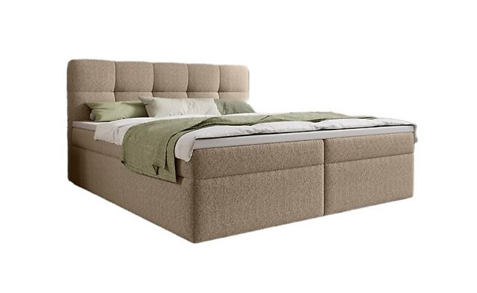 Luxusbetten24 Boxspringbett Cozy II Bouclé, mit Stauraum günstig online kaufen