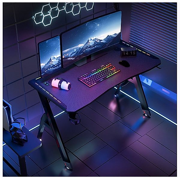Rhein Beleuchtung Schreibtisch Gaming-Schreibtisch 120×60 cm günstig online kaufen