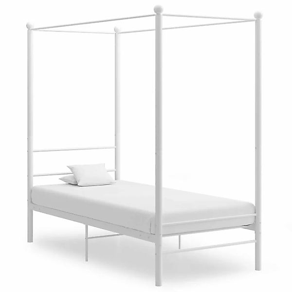 Himmelbett Weiß Metall 100x200 Cm günstig online kaufen