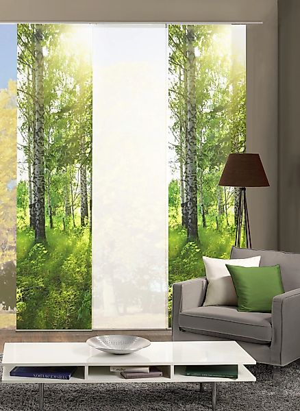 HOME WOHNIDEEN Schiebegardine "GALWAY" Klettband 3 Stk. tlg. HxB: 245x60, i günstig online kaufen