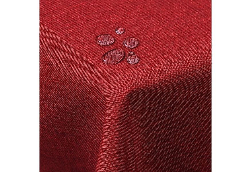 Woltu Tischdecke (1-tlg), Tischdecke Tischtuch waschbar eckig,rot günstig online kaufen