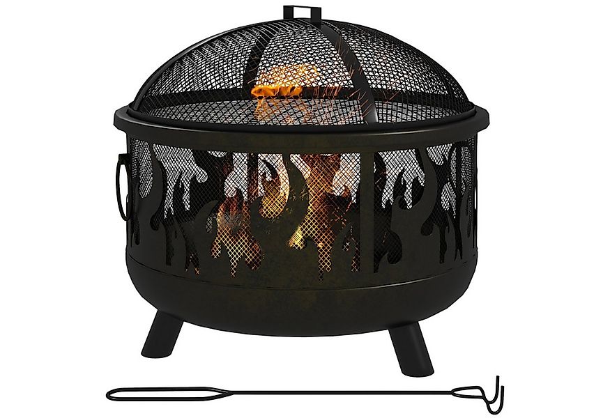 MC Star Feuerschale Feuerstelle, inkl. Funkenschutz, 1 Schürhaken, Ø61,5 cm günstig online kaufen