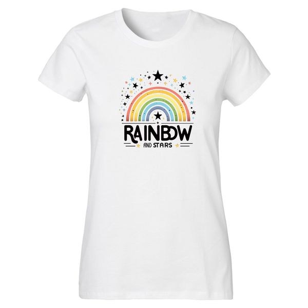 Banco T-Shirt Damen Kurzarm Rainbow Print günstig online kaufen