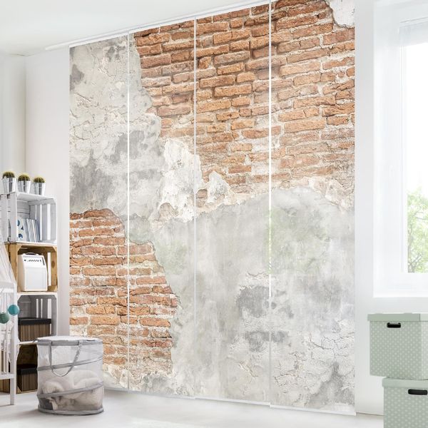 Bilderdepot24 Schiebegardine modern Flächenvorhang blickdicht Shabby günstig online kaufen