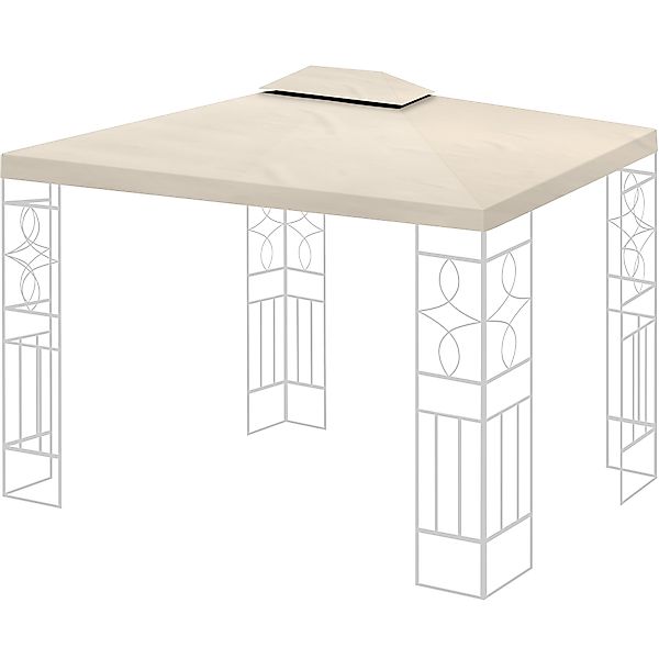 habeig Pavillon-Ersatzdach Wasserdicht Ersatzdach 3x4m Dach 340g Kaminabzug günstig online kaufen