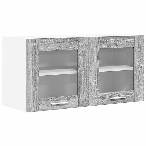 vidaXL Hängeschrank mit Tür Riga Grau Sonoma und Weiß 80 x 31 x 40 cm 88423 günstig online kaufen