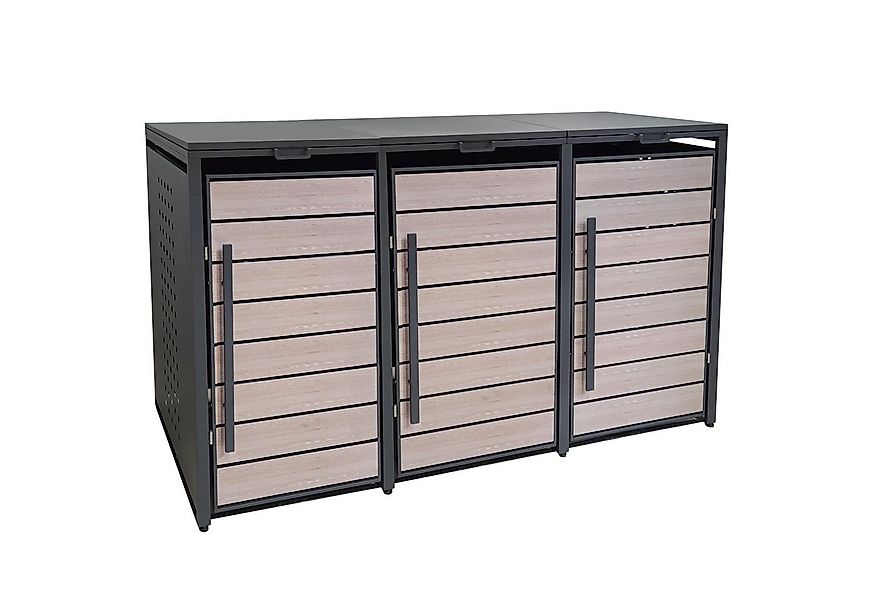 osoltus Gartenhaus Metall Mülltonnenbox 3er Mülltonnenverkleidung 196 x 118 günstig online kaufen