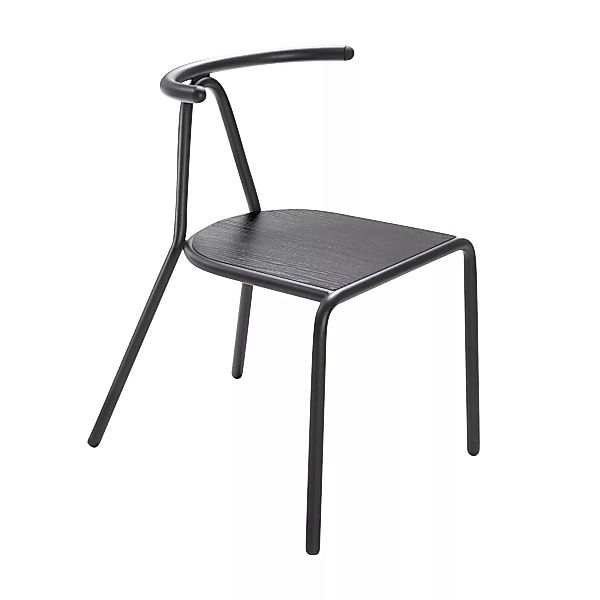 B-Line - Toro Stuhl Sitzfläche Esche - Esche schwarz/mit schwarzem Anstrich günstig online kaufen